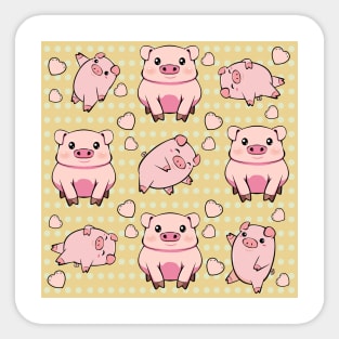 Cute Kawaii Pigs Piglet Piggy Pig Sticker